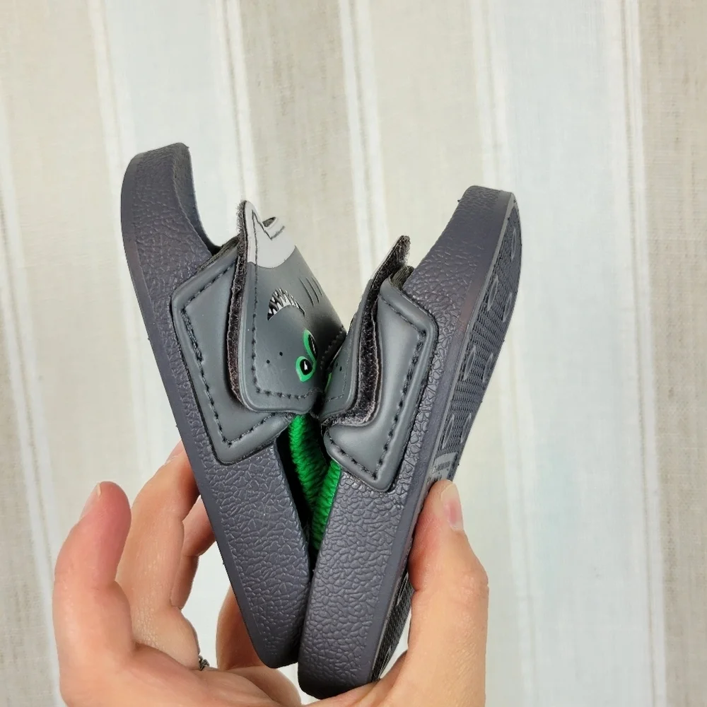 Toddler Slip On Sandals With Heel Strap Gray‎ Baby Size 6